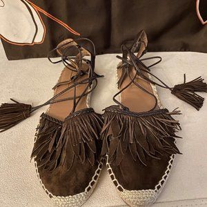 Aquazurra Pocahontas Suede Espadrilles